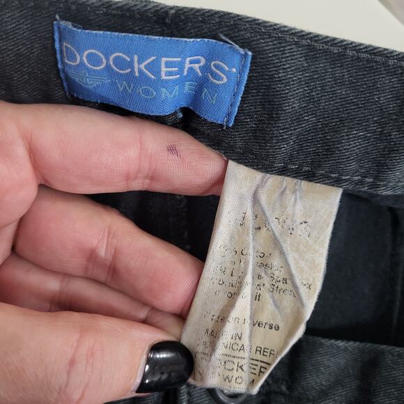 Dockers Pants Womens Large 10 / 12  32x30 High Waisted Rise Casual Flat Front - Picture 3 of 11